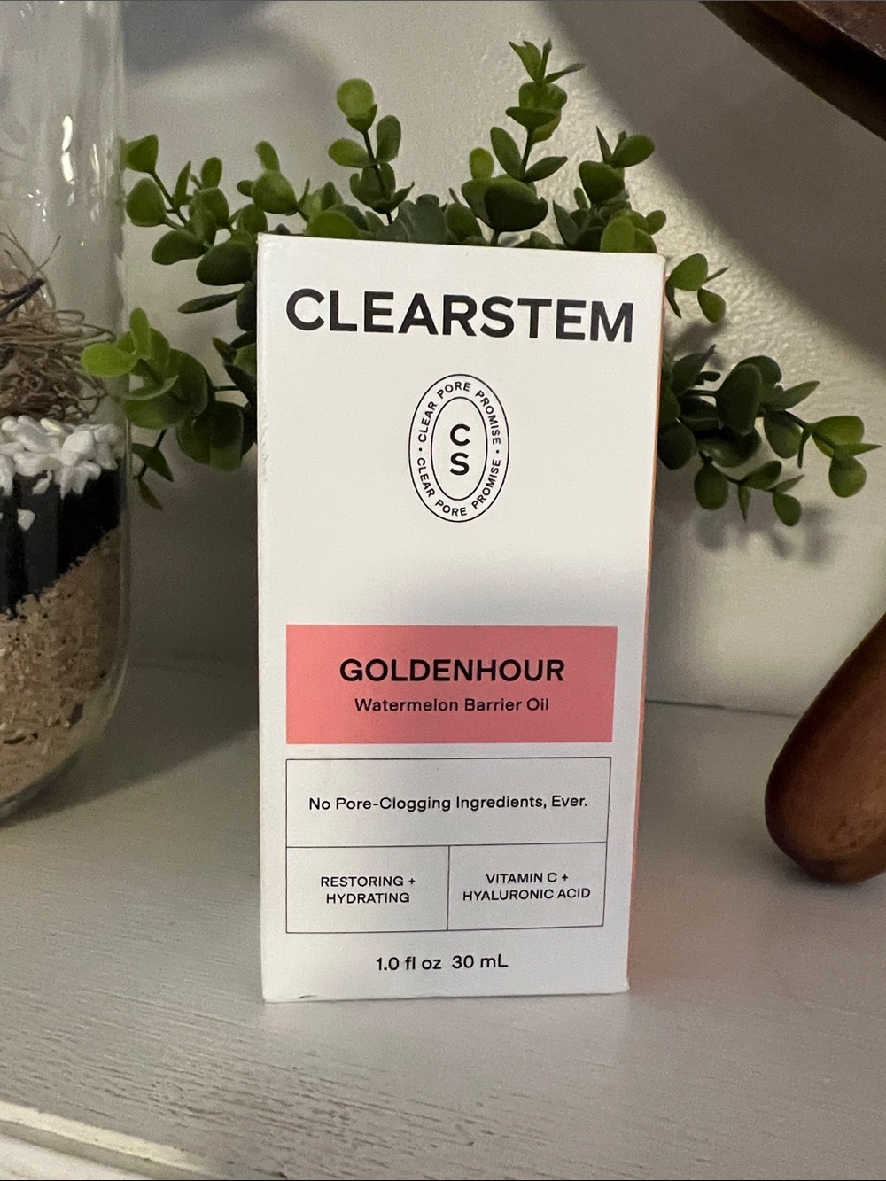 NWT! Clearstem Goldenhour Watermelon Barrier Oil - Pink & White Packaging